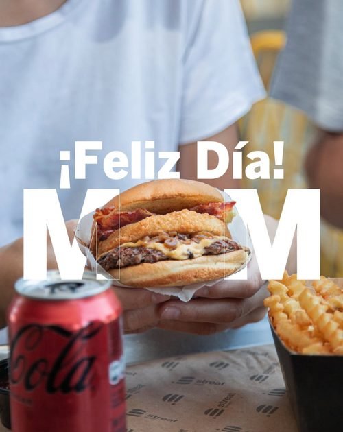 Pieza creativa de Día de la Madre para una cadena de hamburguesas